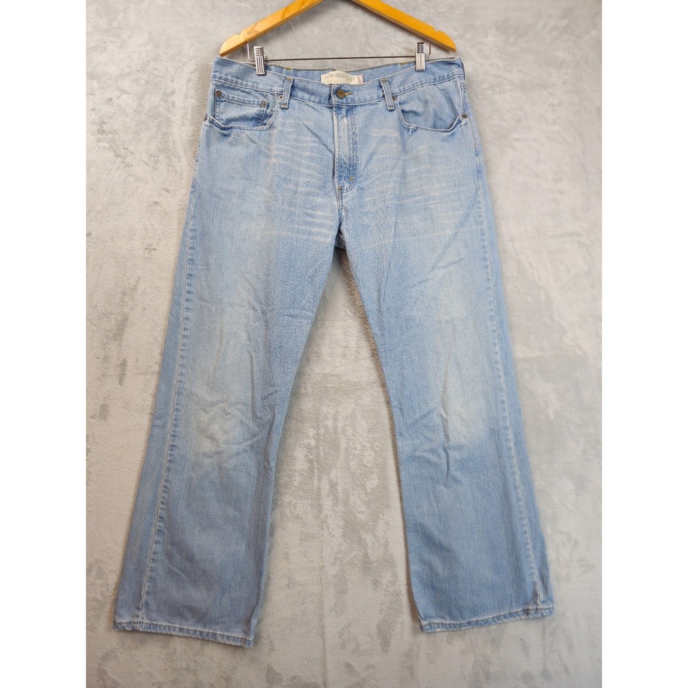 Vintage Levis 527 Low Boot Jeans Mens 38x30 Fit Blue 100% Cotton y2k Light Wash